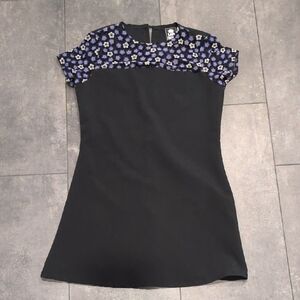 Vintage Floral Mesh Mini Dress Size 7/S